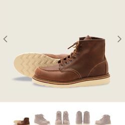 SIZE 7 RED WING WATERPROOF LEATHER SOFT TOE BOOTS BRAND NEW 