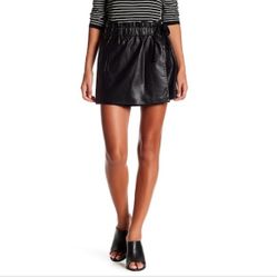 Jolt Wrapped Vegan Leather Skirt 