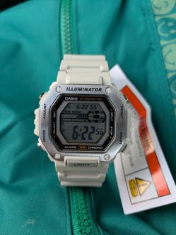 Casio Illuminator Alarm Chrono Stainless Steel Back Watch New 