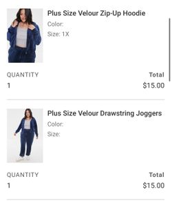 Navy velour set from Forever 21