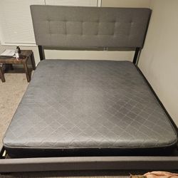 King Size Bed Frame And Mattress w/out Boxes