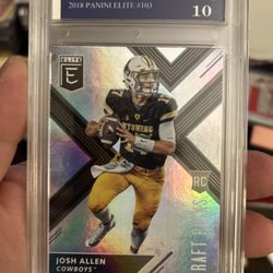 JOSH ALLEN BILLS 2018 ELITE DRAFT PICKS # 103 ROOKIE RC GRADED 10 MINT L@@@K