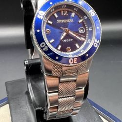 Skechers Quartz Unisex Watch . Blue Dial. Rotating Bezel. SK6970. Works.