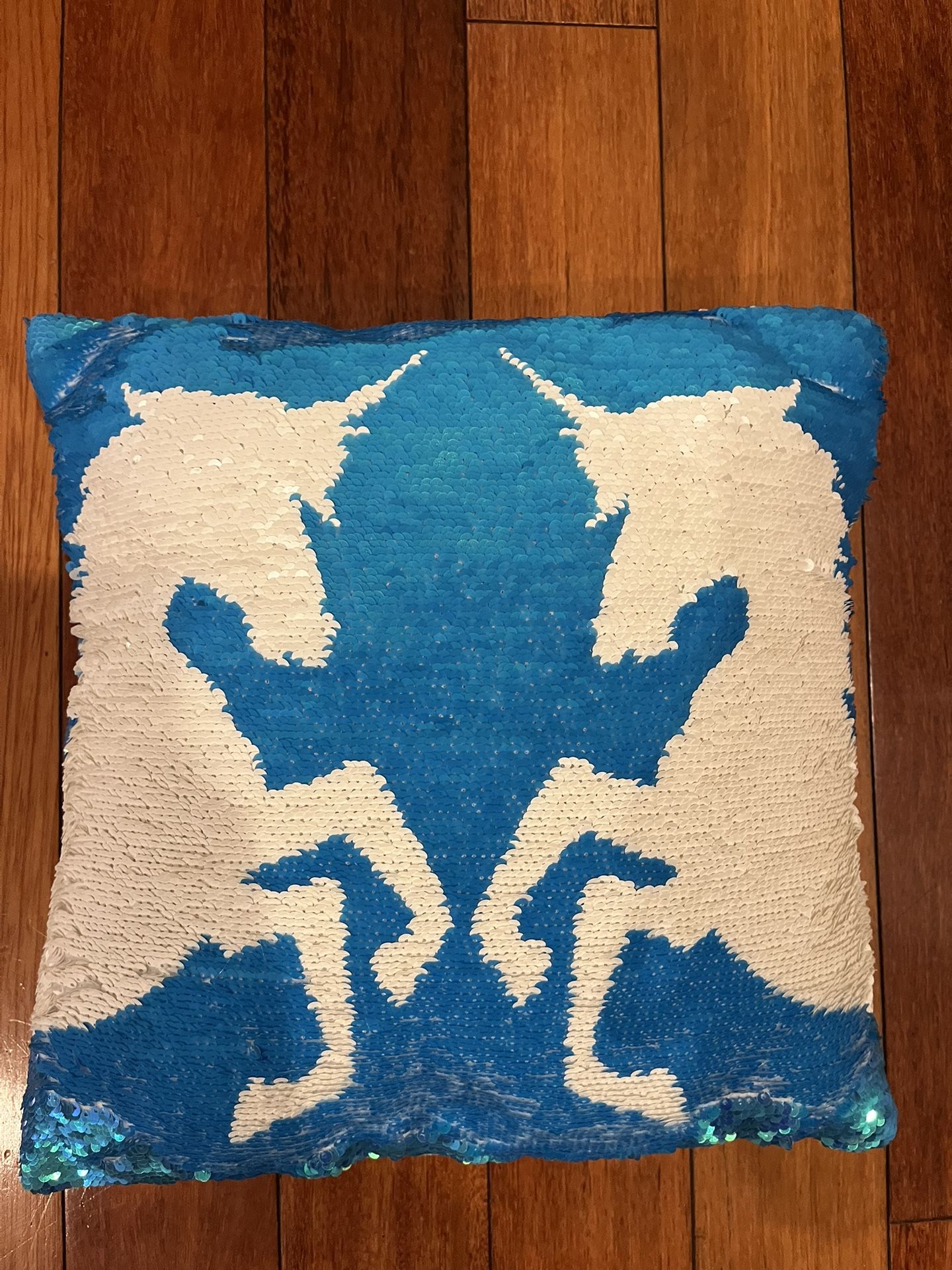 Justice.  2 Sided Reversible Sequin Pillow