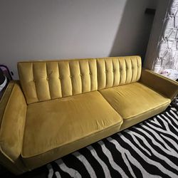 Vibrant Yellow Futon