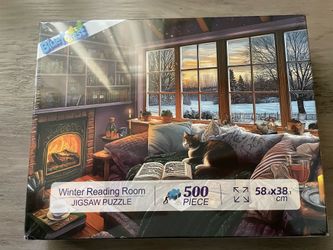 Puzzle 500 Puzzle Winter Reading Room 