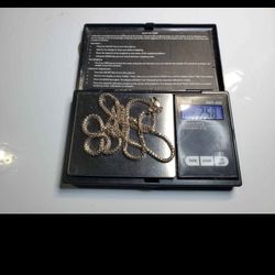 18k 750 Diamond Cut White Solid Gold Franco Round Chain Necklace, 26 grams