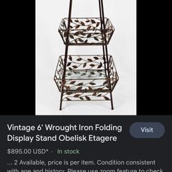 Iron Display Stands (2 Of Them)