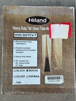 HILAND Heavy Duty Tall Glass Tube Heater Cover in Mocha