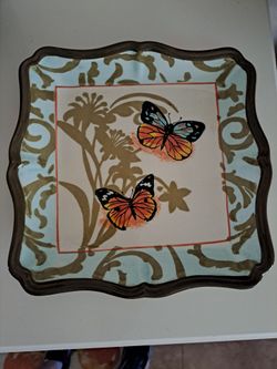 Ceramic butterfly plate