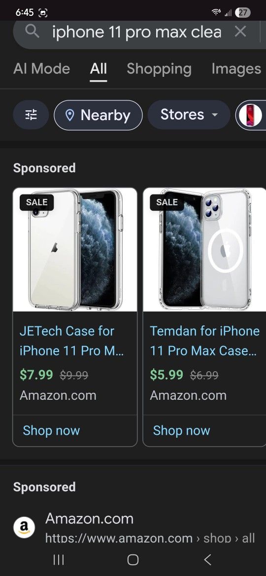 11 Pro Max Clear Case New