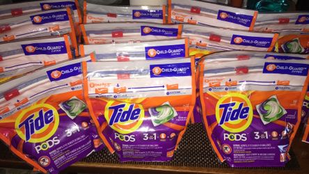 tide pods 4 x $15