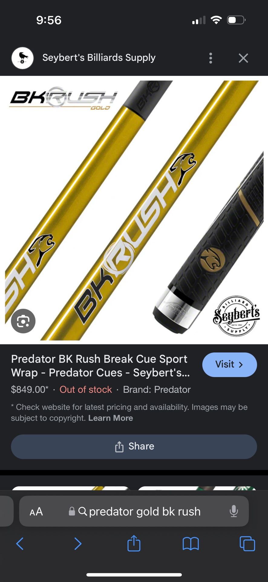 Predator Gold Bk Rush