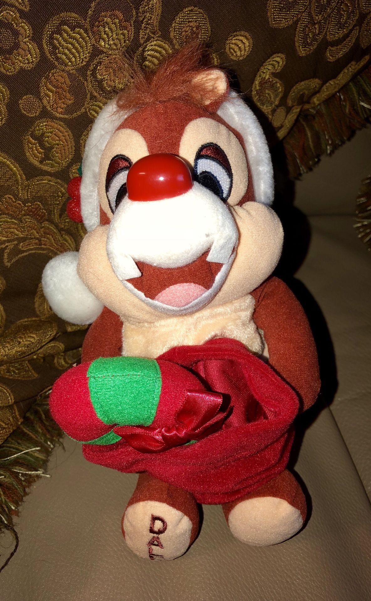 Dale - Walt Disney World- Wearing a Christmas hat. In good condition.