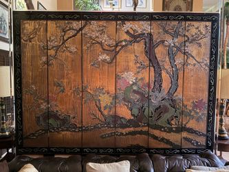 Vintage Chinese 6 Panel Coromandel screen