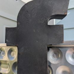 Large Metal Letter F 3D Table Top About 14 In Tall