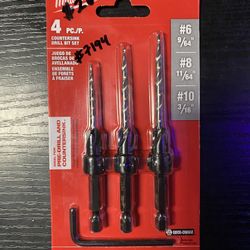 Milwaukee #6/#8/#10 Wood Countersink Drill Bit Set (3-Piece