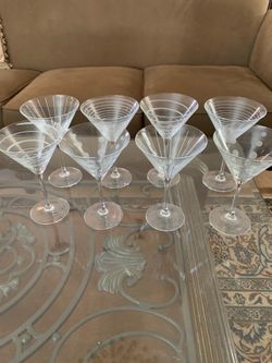 Beautiful Mikasa Martini Glass Sets & Crystal Shaker