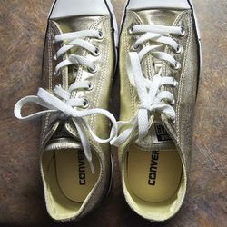 New GOLD Metallic Converse All-Star Sneakers