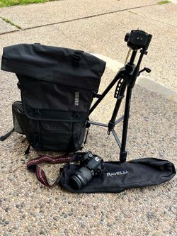 Photography Bundle! Thule Covert Camera Backpack, Canon EOS Rebel T5i & Ravelli Tripo