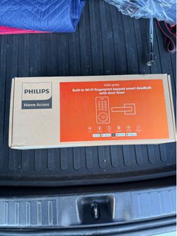 Philips 4200 Series Built-in Wi-Fi Fingerprint Keypad Smart Deadbolt with Door Lever