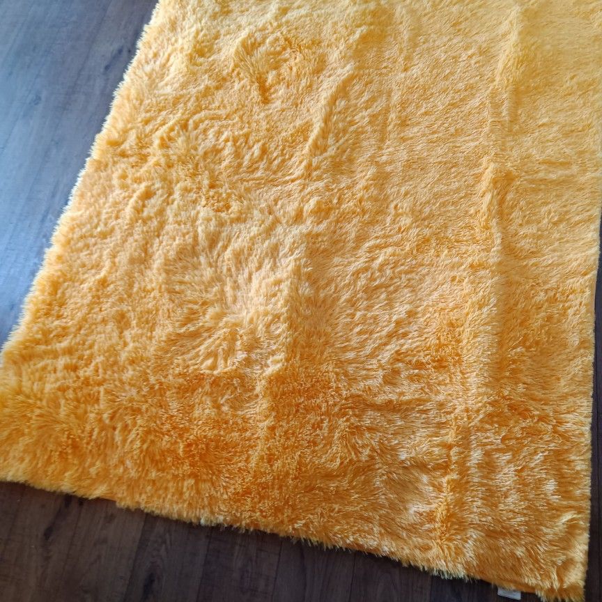Carpet Yellow Shag Fluffy