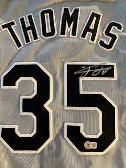 Frank Thomas #35 Signed Baseball Jersey Beckett COA