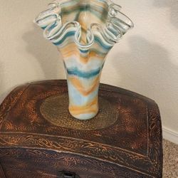 Nice Hand Blown Murano Glass Vase 