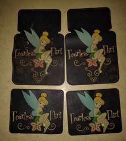 4 piece Heavy Duty Tinkerbell Floor Mats