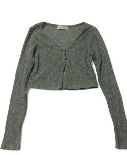 Gray cropped long sleeve