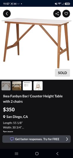 Ikea Fanbyn High Table (Delivery available)