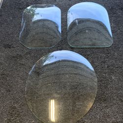 (3) Pieces of Antique Protruding Convex Bubble Glass 