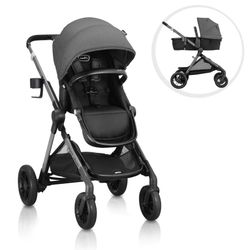 Evenflo PIVOT XPAND MODULAR STROLLER - With TWO Toddler/Bassinet seats and TWO snack trays