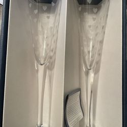 Waterford Crystal Mini Heart Champagne Flutes 