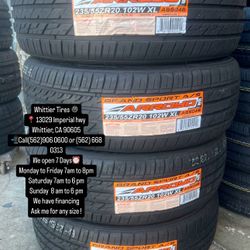 SET OF NEW TIRES, 235/55R20 ARROYO, INCLUDING MOUNTING AND BALANCING. ASK ME FOR ANY SIZE OR BRAND, LLANTAS NUEVAS