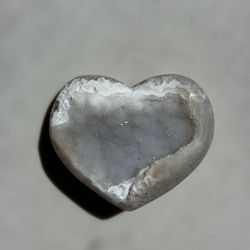 Druzy Agate Geode Heart Crystal — 3”