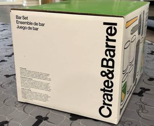 New Unopened Box - Crate and Barrel Bar Set