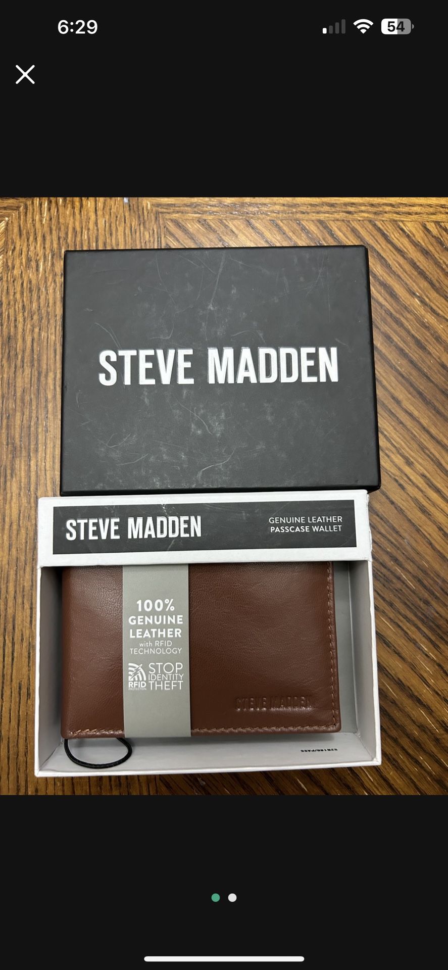 NWT Steve Madden men’s genuine leather wallet