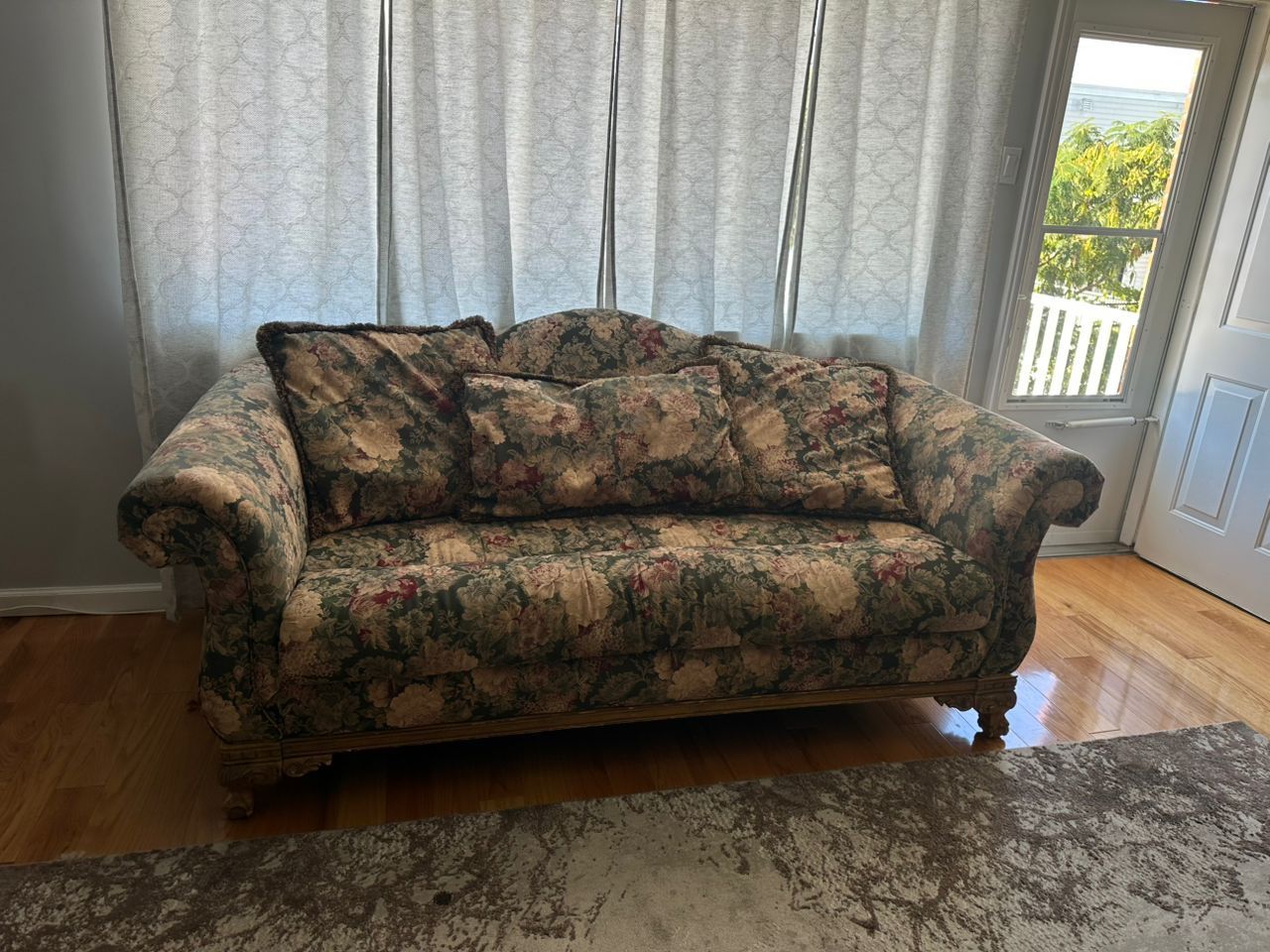 Green Floral Sofas