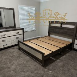 Bedroom Set , Bed, Nightstand,Dresser,Mirror 