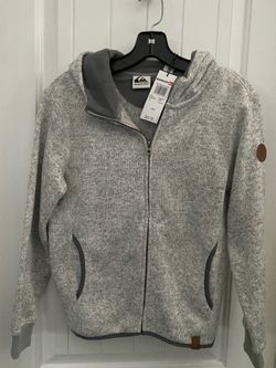 Quicksilver sweater full zip jacket with hoodie - small