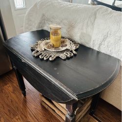 Black antique folding table