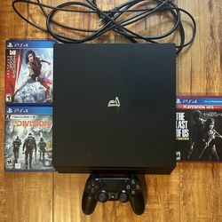 PS4 Pro 1TB With 3 Games