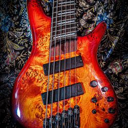 Ibanez 6 string SRMS806 Bass Workshop Multi Scale Soundgear Red