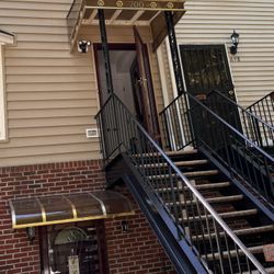 All Aluminum Bronze  Plexieglass Front Door Awning 