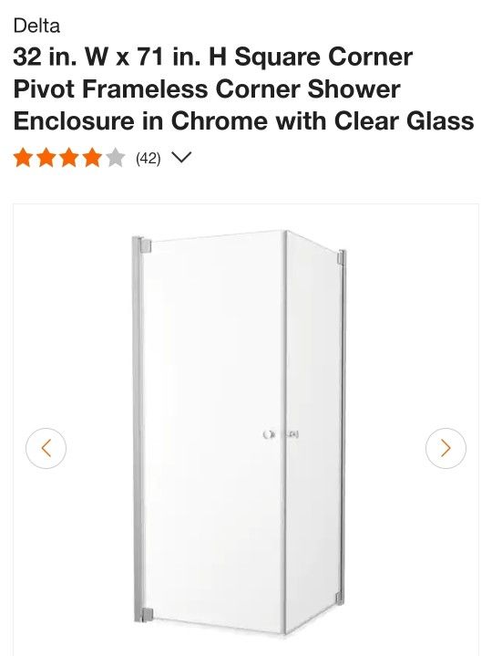 Delta Corner Glass Shower Enclosure