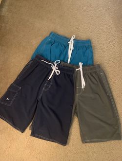 3 Pairs Men’s Swim Trunks Board Shorts Size 28