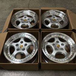 New 18” 2075 Porsche 911 Carrera 996 Rotary Forged Rims Wheels 18x8 +50 18x9.5 5 (5x130) CB:71.6  Brand New in Box   Pickup in Baldwin Park / Shipping