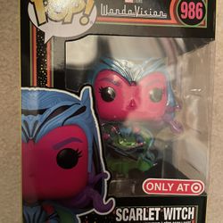 Funko Pop Exclusive Black Light Marvel Wandavision Scarlet Witch 