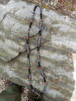 Handcrafted Glass Multicolor beads necklace